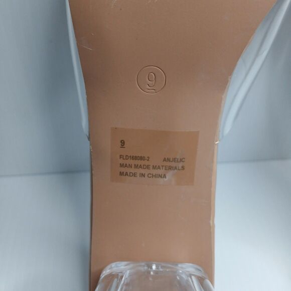 Cape Robbin Women's Clear Low Block Heels Slip-On Transparent Nude Size 9 - Picture 11 of 11